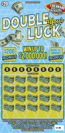 DOUBLE Your LUCK (#1901) - Georgia Scratch-Off | ScratchOdds