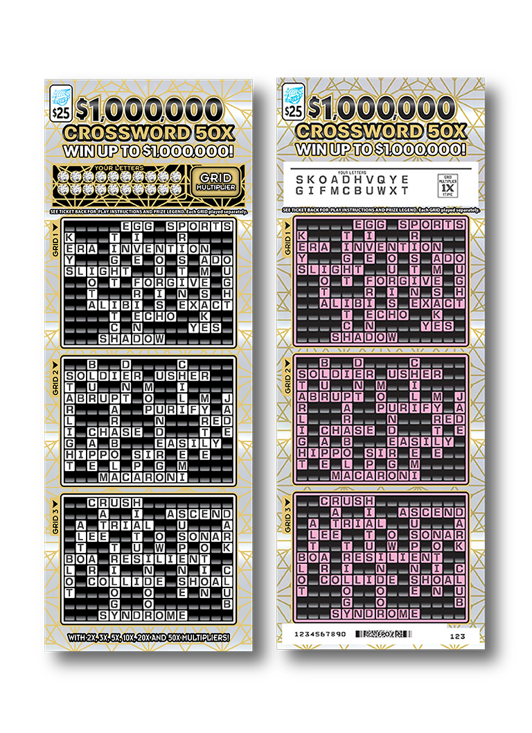 $1,000,000 Crossword 50X (#7639) - Illinois Scratch-Off | ScratchOdds